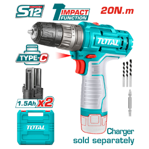 Máy khoan pin Lithiumion 12V (không kèm sạc) - Total - TIDLI12202