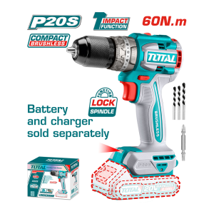 Máy khoan búa không chổi than dùng pin Lithium-Ion 20V (không kèm pin & sạc) – TIDLI206021