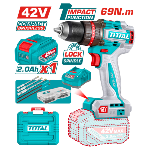 Máy khoan búa không chổi than dùng pin 42V - Total - TIDLI426981