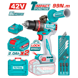 Máy khoan búa không chổi than dùng pin 42V - Total - TIDLI429982