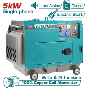 Máy phát điện dùng dầu điêzên 5.0/ 4.5kW - Total - TP250001-1