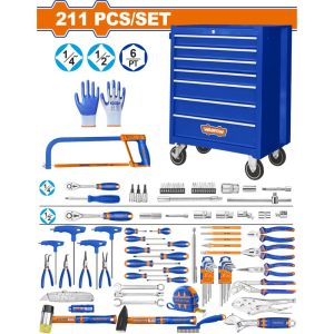 Bộ 211 Món Tủ Xe Đẩy Đựng Dụng Cụ - Wadfow - WHS3211