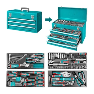 Bộ đồ Nghề 132 Chi Tiết Trong Hộp Sắt - Total - THPTCS71321